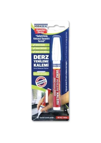 Anında Kuruyan Suya Dayanıklı Derz Kalemi Beyaz