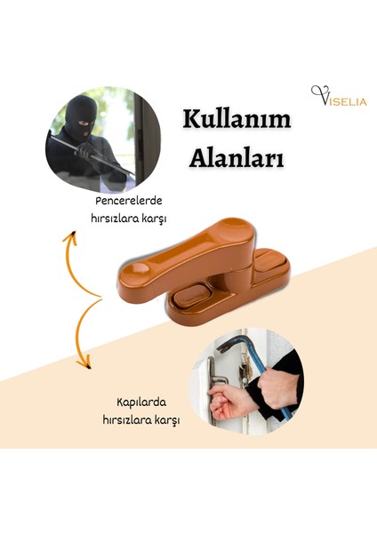 Açık Kahverengi Pencere Emniyet Kilidi 6 Adet Çocuk Hırsız Kilidi Çekmeli Metal Kilit indirimleri