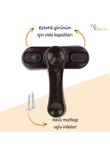 Koyu Kahverengi Pencere Emniyet Kilidi Çocuk Hırsız Kilidi Çekmeli Metal Kilit fırsatları
