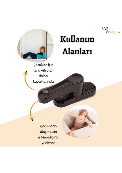 Koyu Kahverengi Pencere Emniyet Kilidi 5 Adet Çocuk Hırsız Kilidi Çekmeli Metal Kilit fırsatları
