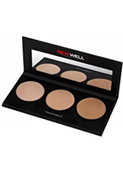 New Well Porcelaın Make Up 3 Pcs Hıghlıghter Aydınlatıcı