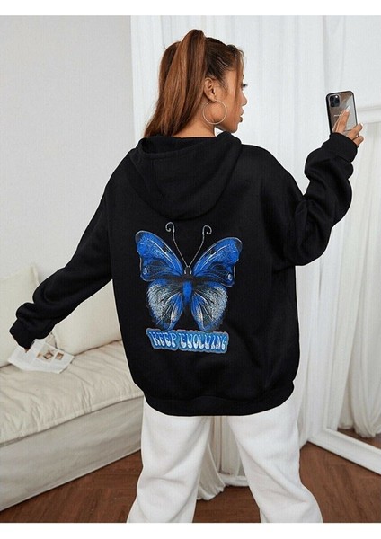 Kelebek Kapüşonlu Sweatshirt