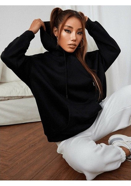 Kelebek Kapüşonlu Sweatshirt