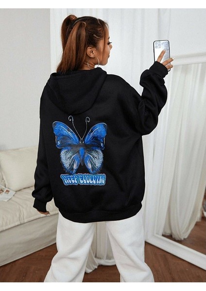 Kelebek Kapüşonlu Sweatshirt