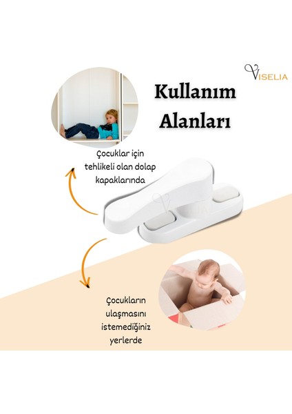 Pencere Emniyet Kilidi Çocuk Hırsız Kilidi Çekmeli Metal 2 Adet