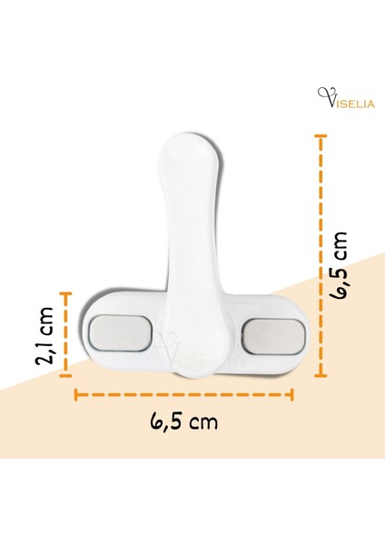Beyaz Pencere Emniyet Kilidi Çocuk Hırsız Kilidi Çekmeli Pvc 6 ADET8682874816318