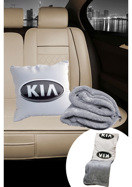 Kia Baskılı Opsiyonel Battaniyeli Yastık