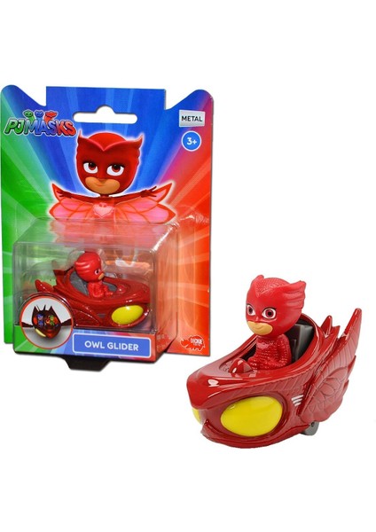 203141002 Dickie Owl Glider ve Metal Aracı /pjmasks +3 Yaş