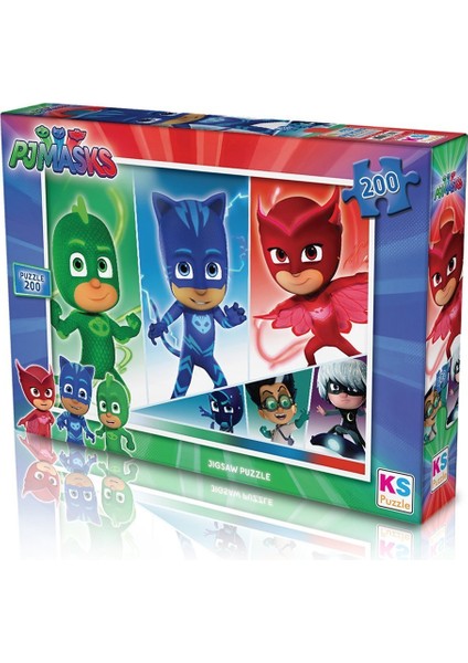 PJM113 Ks Pj Masks / 200 Parça Puzzle