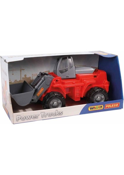Power Trucks Yükleyici Traktör (Kepçe) - Kırmızı