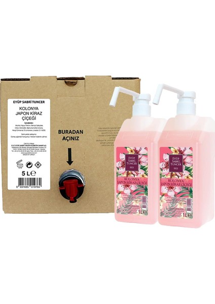 Düvenci Toptan Japon Kiraz Çiçeği Kolonya Seti 7 lt