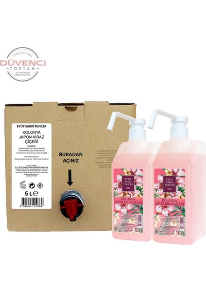 Düvenci Toptan Japon Kiraz Çiçeği Kolonya Seti 7 lt fiyatları