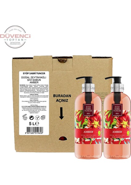 Amber Doğal Zeytinyağlı Sıvı Sabun Seti 6 lt