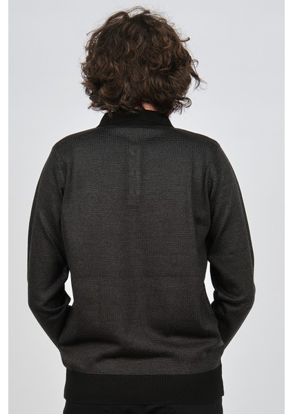 Erkek Polo Yaka Kazak 1577412 Siyah indirimleri