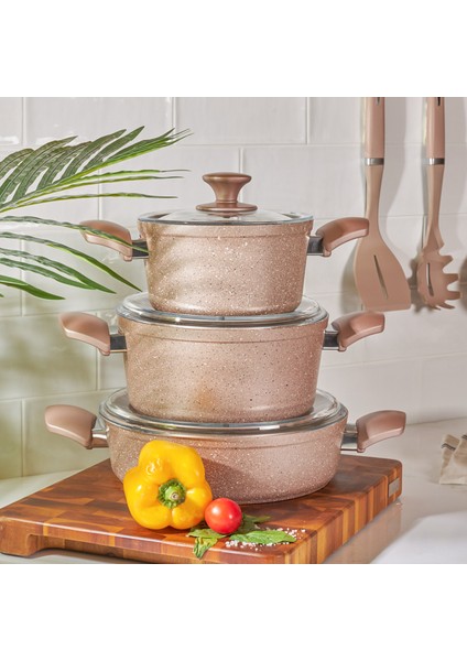 Biogranit Rosegold New Indüksiyon Tabanlı 13 Parça Tencere Seti fiyatları