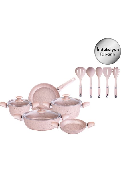 Biogranit Rosegold New Indüksiyon Tabanlı 13 Parça Tencere Seti modelleri