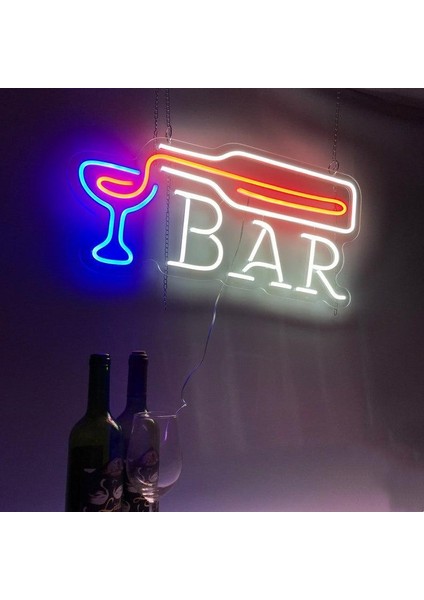 Bar Şaraf Şi̇şesi̇ Neon LED