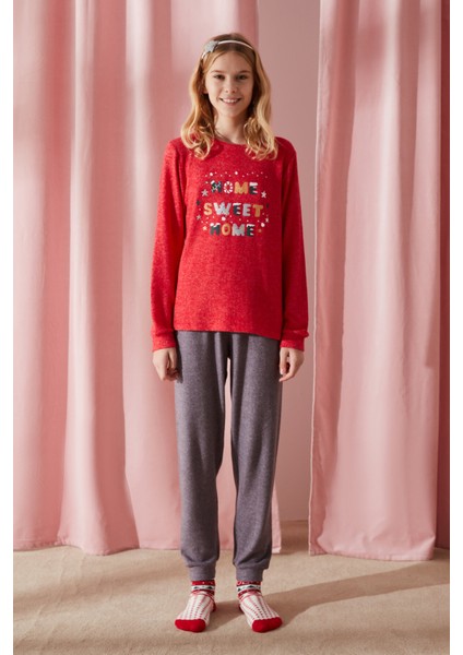 Çok Renkli Teen Sweet Home 2li Pijama Takımı indirimleri
