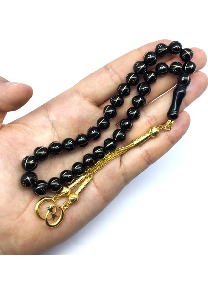 Karpuz ve Nokta Işlemeli Oltu Taşı Tesbih fiyatları