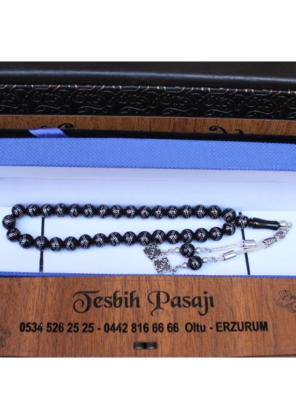 Çift Zikzak Gümüş Işleme Gürcistan Oltu Tespih fiyatları