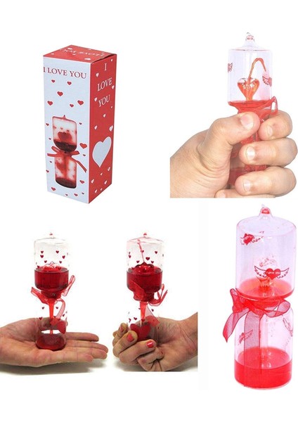 Dekoratif Kırmızı Kalp/kolye/aşk Ölçer/peluş Ayıcık