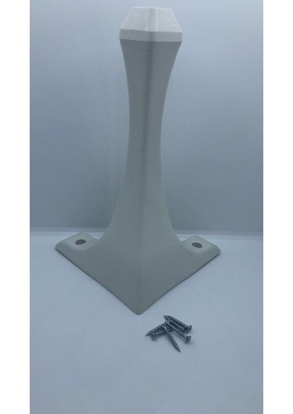 Lükens 28X16X16 cm Beyaz Plastik Puf-Sehpa Ayağı 4 Adet