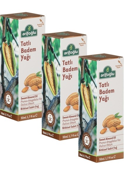 Tatlı Badem Yağı 3 x 50 ml