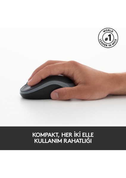 MK270 Kablosuz USB Alıcılı Türkçe Q Klavye Mouse Seti - Siyah