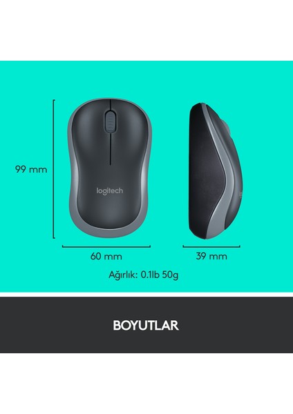 MK270 Kablosuz USB Alıcılı Türkçe Q Klavye Mouse Seti - Siyah