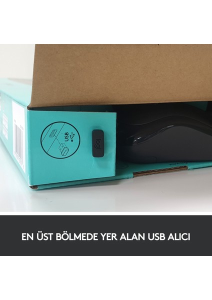 MK270 Kablosuz USB Alıcılı Türkçe Q Klavye Mouse Seti - Siyah