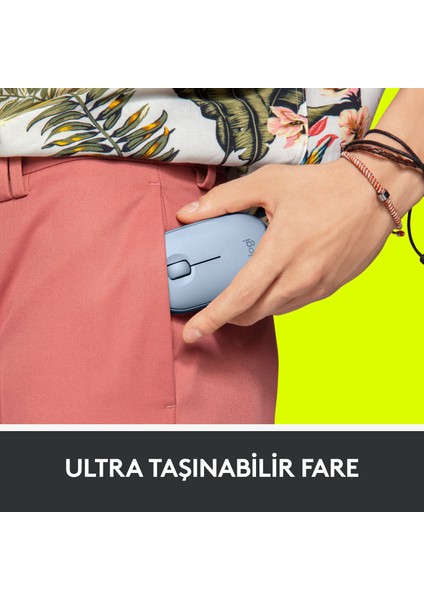 M350 Pebble Sessiz Kablosuz Kompakt Mouse - Mavi/Gri fırsatları