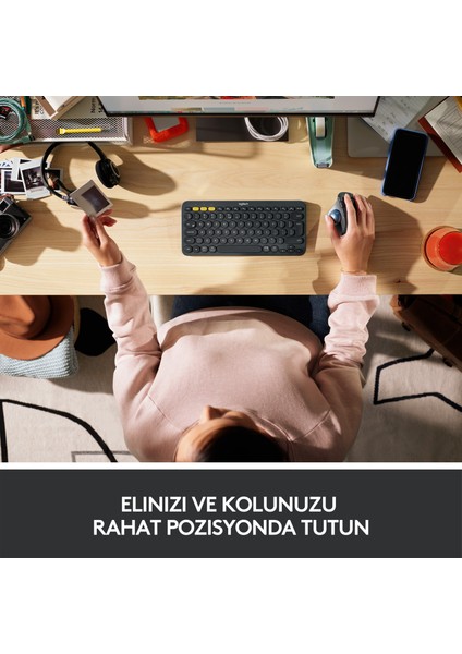 ERGO M575 Kablosuz İztopu Özellikli Konforlu Ergonomik Mouse - Siyah