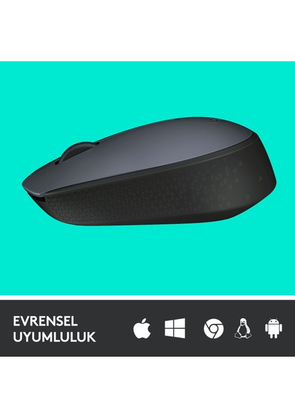 M170 USB Alıcılı Kablosuz Kompakt Mouse - Gri