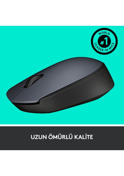 M170 USB Alıcılı Kablosuz Kompakt Mouse - Gri