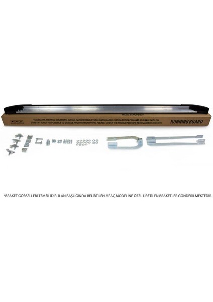 VW T6 Transporter Dot Line Yan Basamak Siyah Kısa Şase 2015 ve Sonrası modelleri