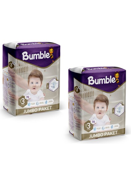 Çocuk Bezi Jumbo Paket No:3 4-9 kg 2 x 70'li