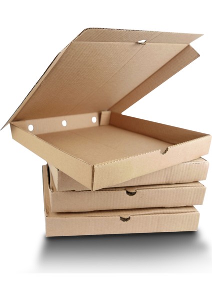 Pizza Kutusu 28 x 28 x 4 Küçük Boy Kahverengi 25 Adet Baskısız fiyatları
