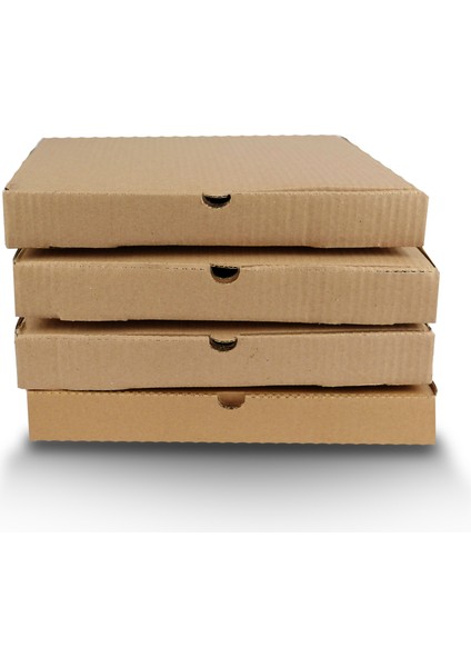 Pizza Kutusu 28 x 28 x 4 Küçük Boy Kahverengi 25 Adet Baskısız modelleri