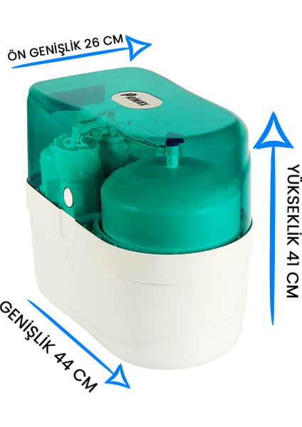 Yeşil 5 Aşamalı Pompasız Su Arıtma Cihazı modelleri