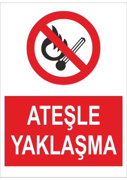 Ateşle Yaklaşma Iş Güvenliği ve Uyarı Levhaları