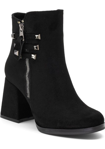 Kadın Süet Kalın Topuk Kısa Bot-Bootie modelleri