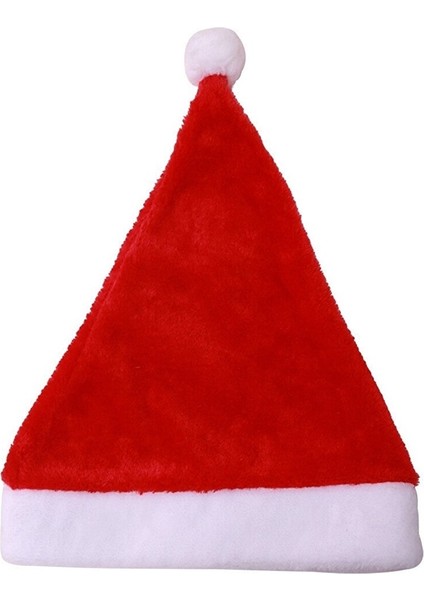 Noel Kutlama Yılbaşı Noel Baba Şapkası Lüks Kadife