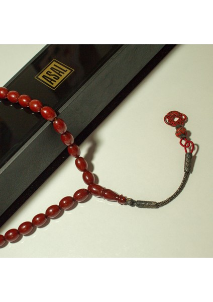 Tesbih Hareli Sıkma Kehribar Kazazi Püsküllü 0013