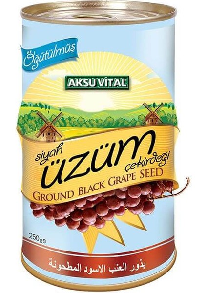 Aksu Vital Siyah Üzüm Çekirdeği Tozu 200 gr