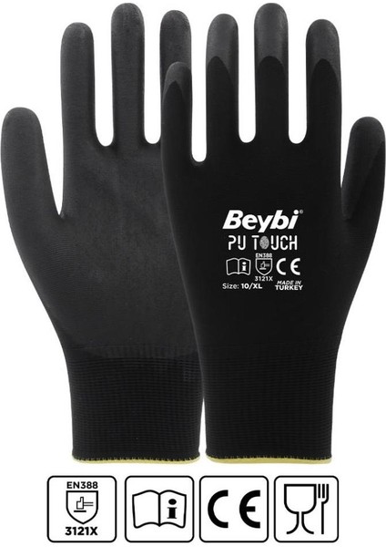 Pu Touch Hassas Montaj Iş Eldiveni 8 Beden - 12 Çift