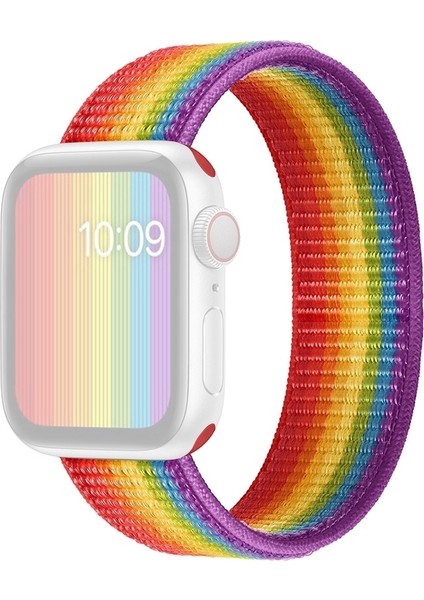 Naylon Değiştirme Kayışı, Boyut: M 44MM / 42MM Gökkuşağı