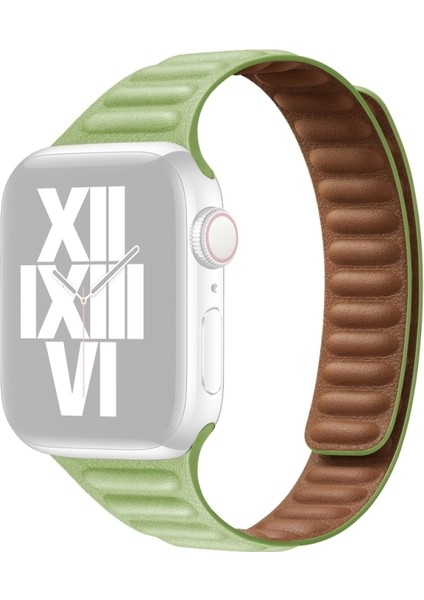 Apple Watch Uyumlu 7 45MM / 6 & Se & 5 & 4 44MM / 3 & 2 & 1 42MM Için Kayış Çim Yeşili