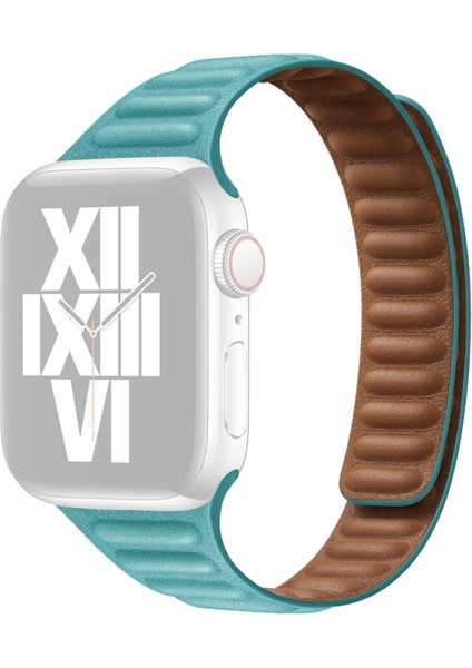Apple Watch Uyumlu 7 45MM / 6 & Se & 5 & 4 44MM / 3 & 2 & 1 42MM Için Kayış Göl Mavisi