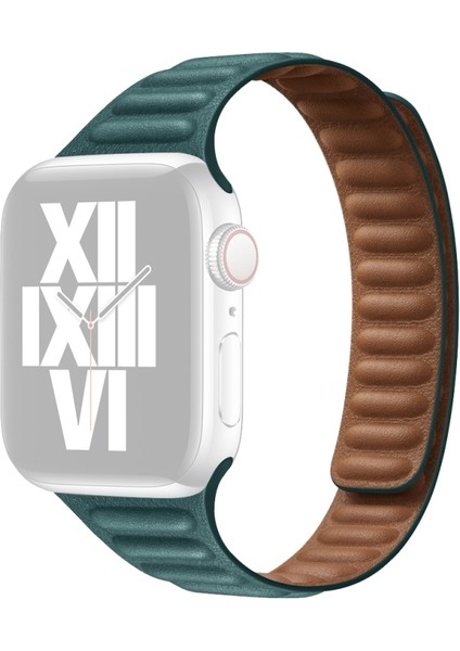Apple Watch Uyumlu 7 45MM / 6 & Se & 5 & 4 44MM / 3 & 2 & 1 42MM Için Kayış Malahit Yeşili
