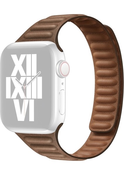 Apple Watch Uyumlu 7 45MM / 6 & Se & 5 & 4 44MM / 3 & 2 & 1 42MM Için Kayış Kahverengi